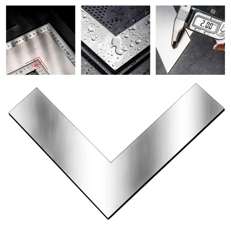 Stainless Steel Corner Ruler Multifunctional 90-degree Measurement Ruler Woodworking Industrial Level Precision Surveying Tools