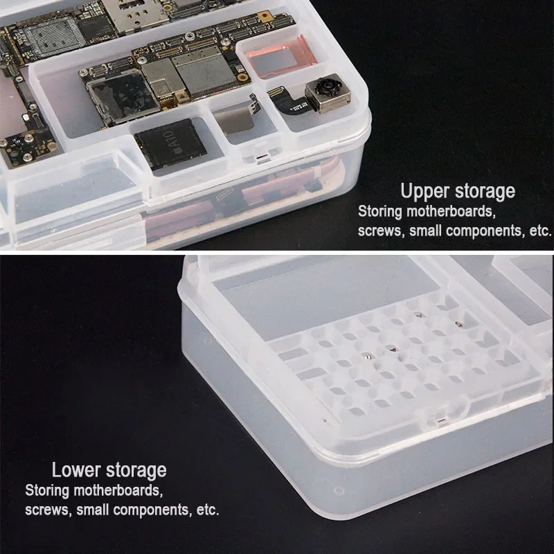 Multifunctional Phone Repair Storage Box For Motherboard IC Chip Parts Smartphone Openning Tools Collector Component Disassemble