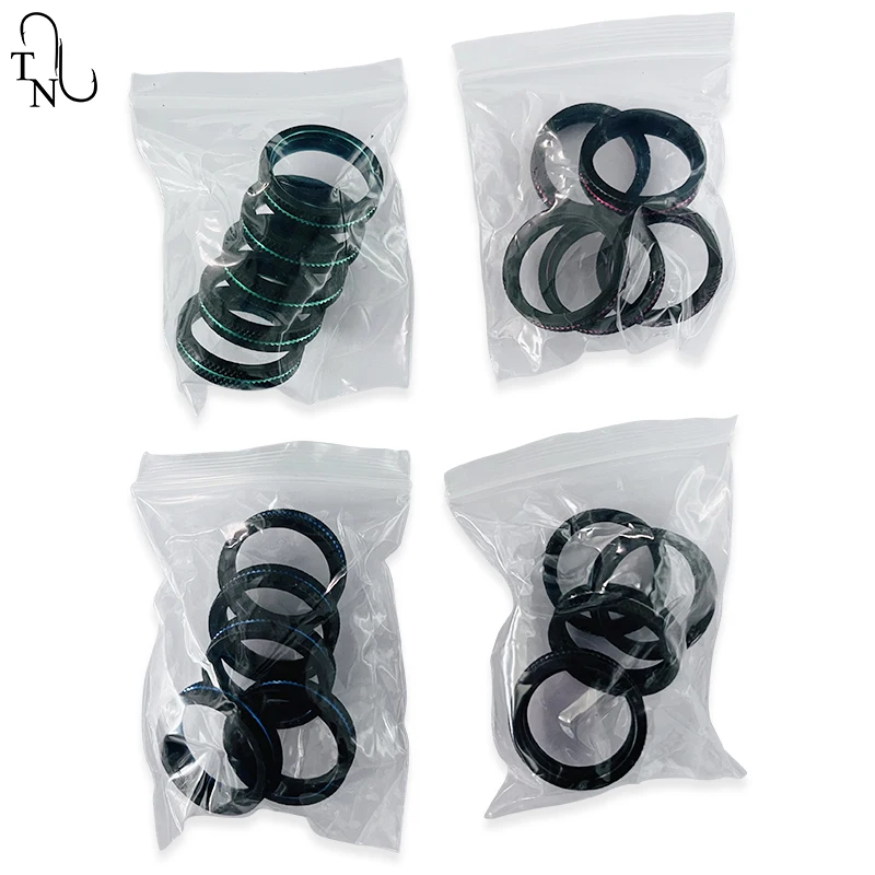 TN40 Reel Seat Ring DIY  Repair Aluminum trim ring 5pcs Nut Trim Ring Fishing Rod Winding Check Component Rod Building Accessory
