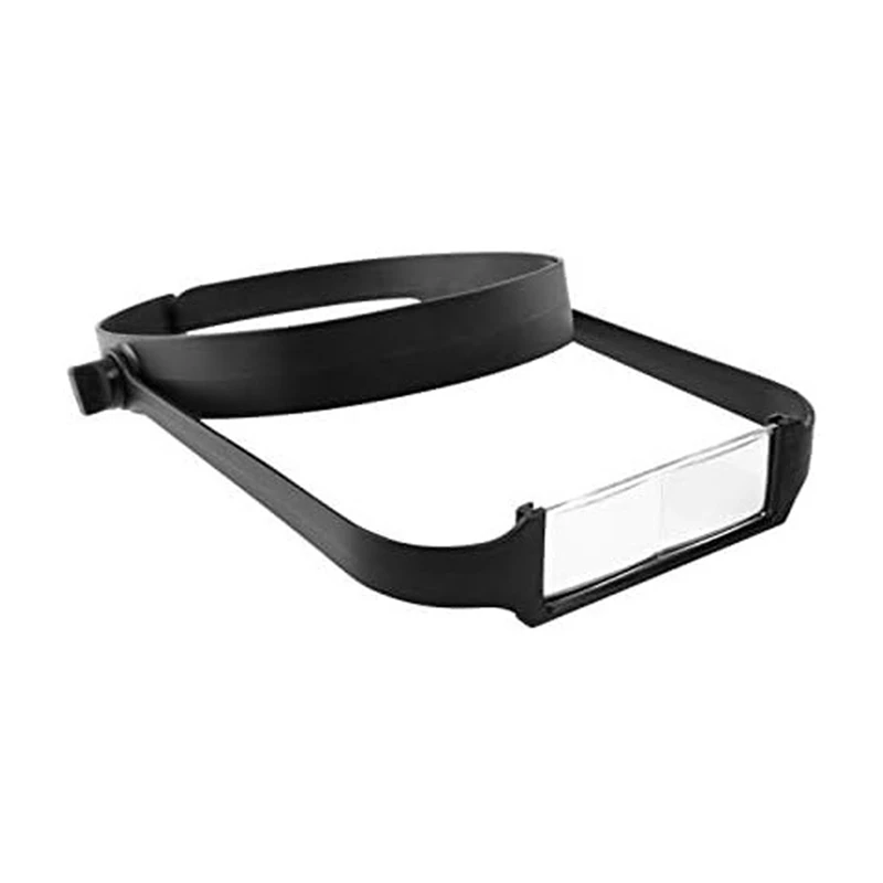 Slimline Headband Magnifier With 4 Lenses, Assisted Repair Of Head-Mounted Reading Magnifying Glass Durable Easy To Use Black