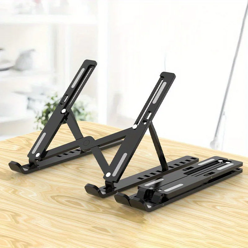 10 Gear Foldable Adjustable Laptop Stand Holder Portable Foldable Computer Riser Holder Portable Notebook Bracket Accessories