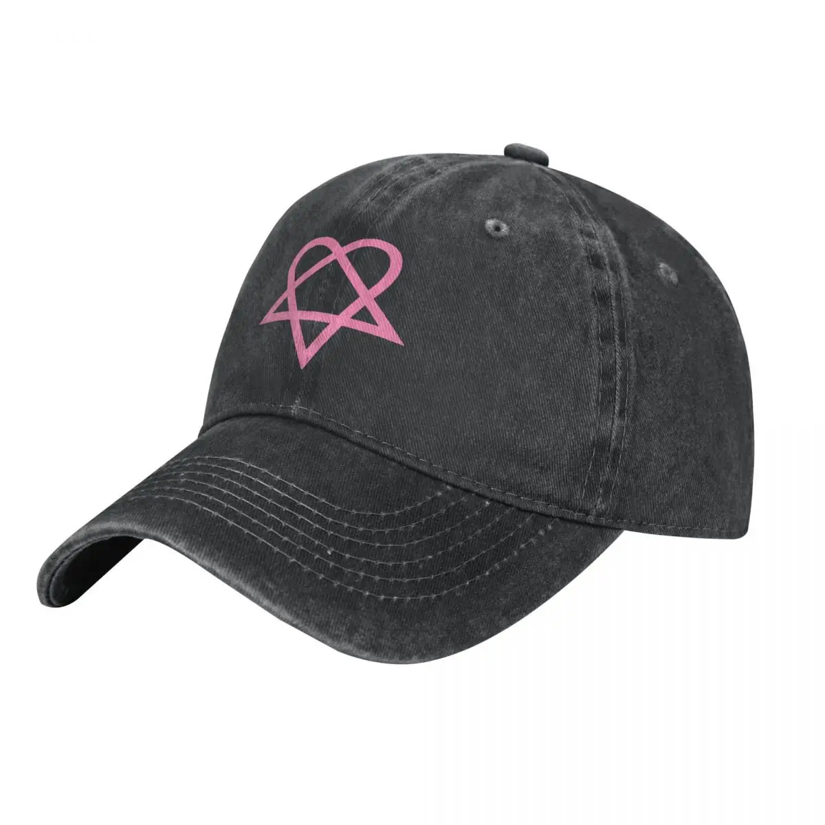 Summer Cap Sun Visor Heartagram - Pink Hip Hop Caps Animal Cowboy Hat Peaked Hats