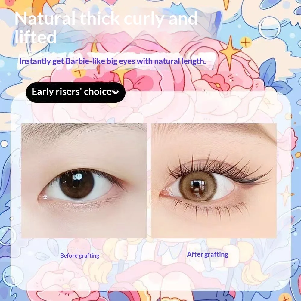 120 Clusters No Need Glue False Eyelashes Reusable Self-adhesive Fluffy Fox Eye Effect Thick Long Segmented Lash Tool