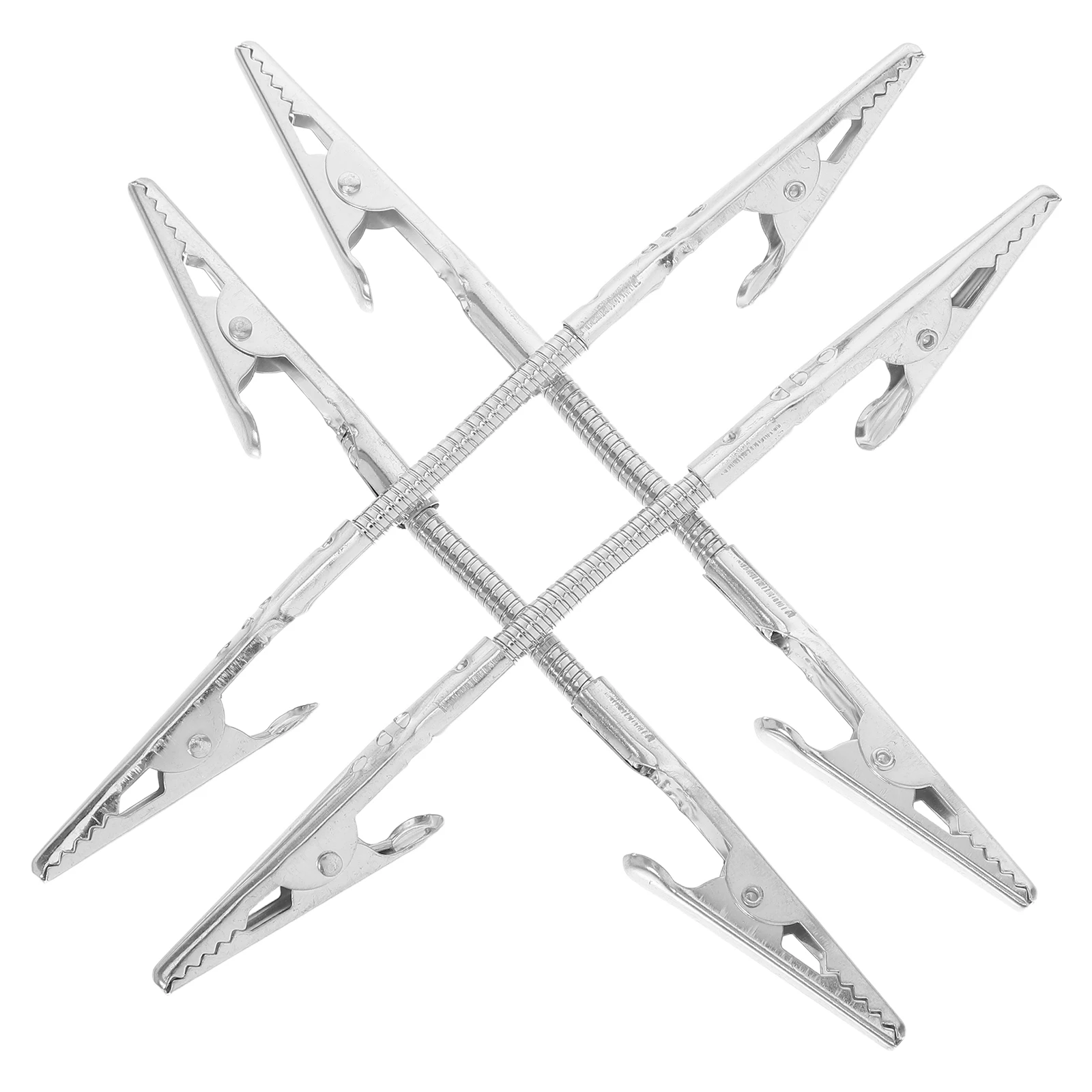 

4Pcs Creative Double-head Clip Flexible Long Hose Stainless Steel Wire Alligator Clips Photo Memo Holder Table Number Display