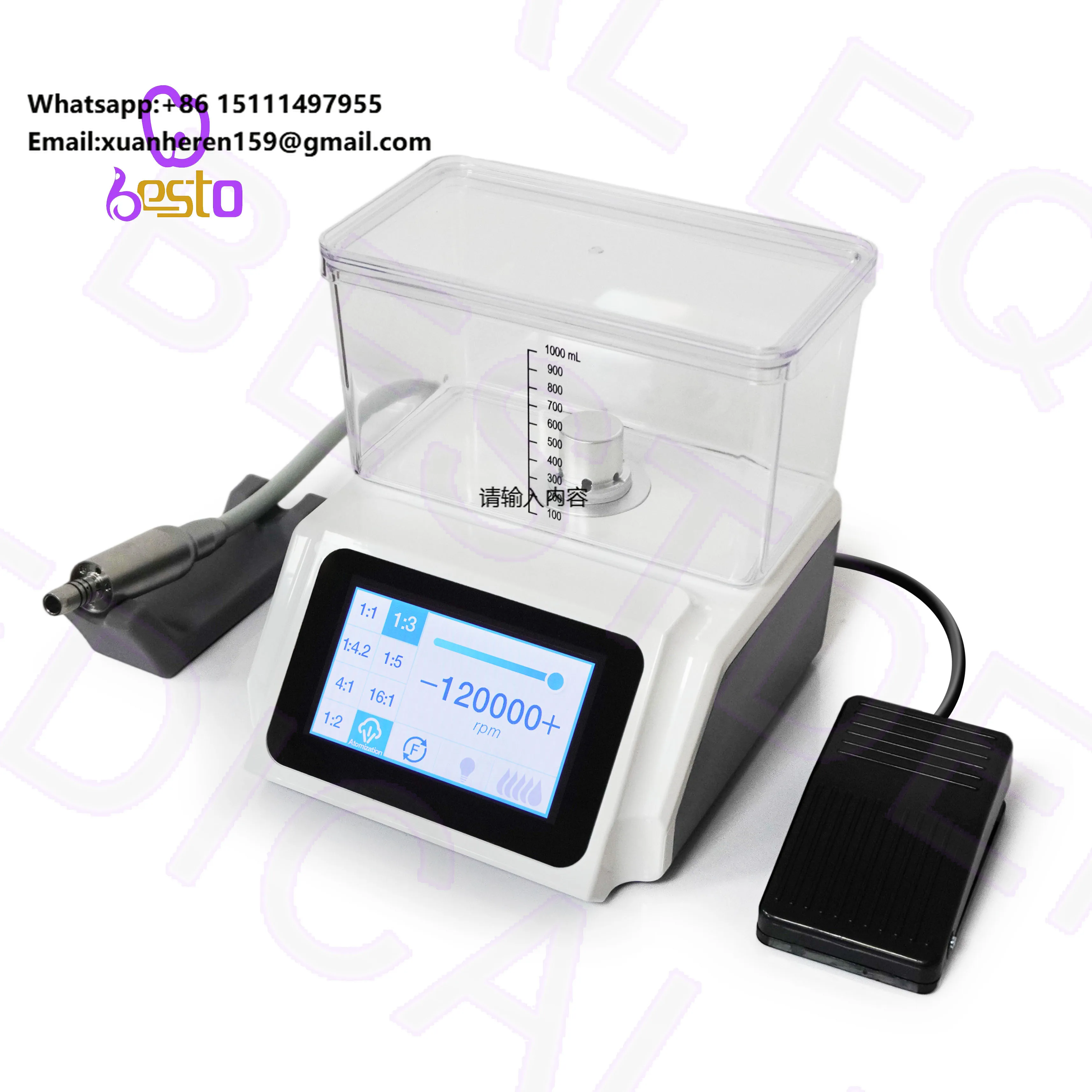 

Портативный бесщеточный стоматологический электрический микромотор, наконечник, турбинный источник питания, пластиковая автоматическая бутылка для подачи воды