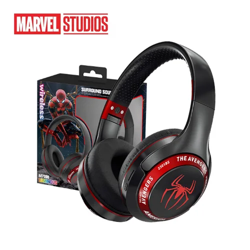 Marvel Spider Man Bluetooth Eagles sobre la oreja plegable ordenador auriculares inalámbricos cancelación de ruido auriculares estéreo HIFI para juegos