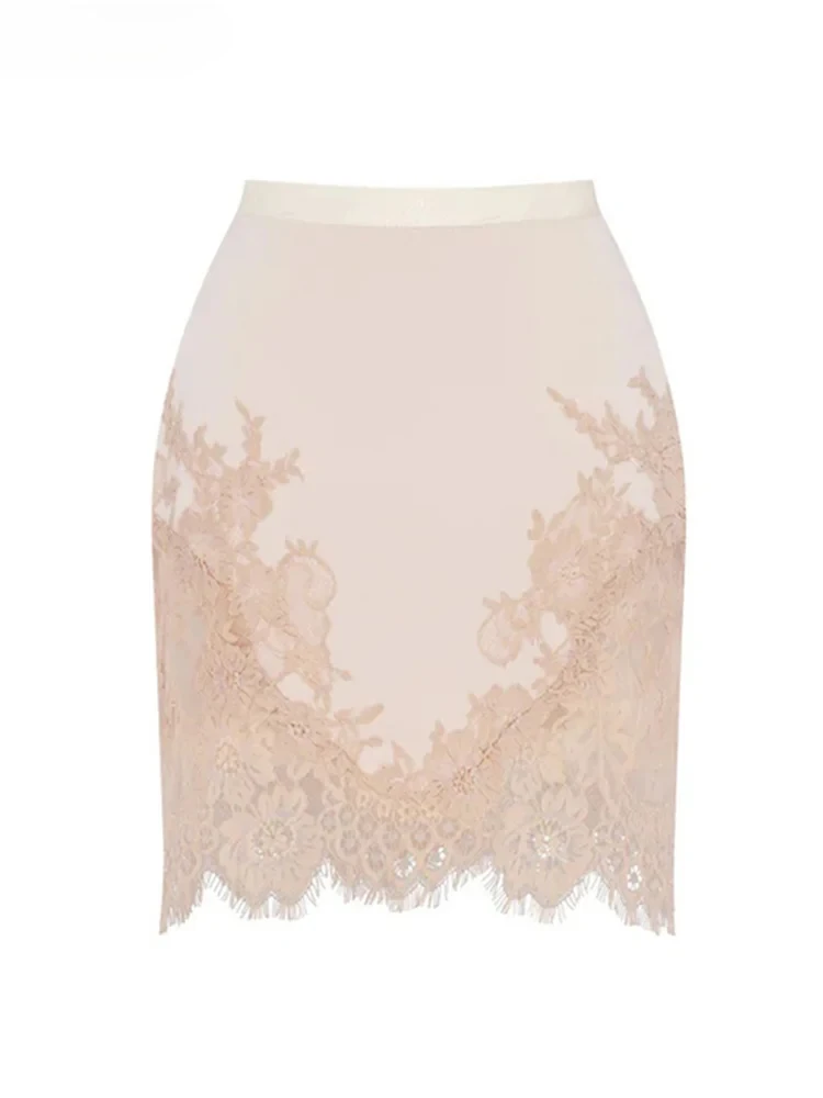 Women Sexy Lace Fishbone Corset Skirt Sets  Bandage Backless Sling Tops Hip Package Mini Skirts 2025 Summer Lady Party Suits