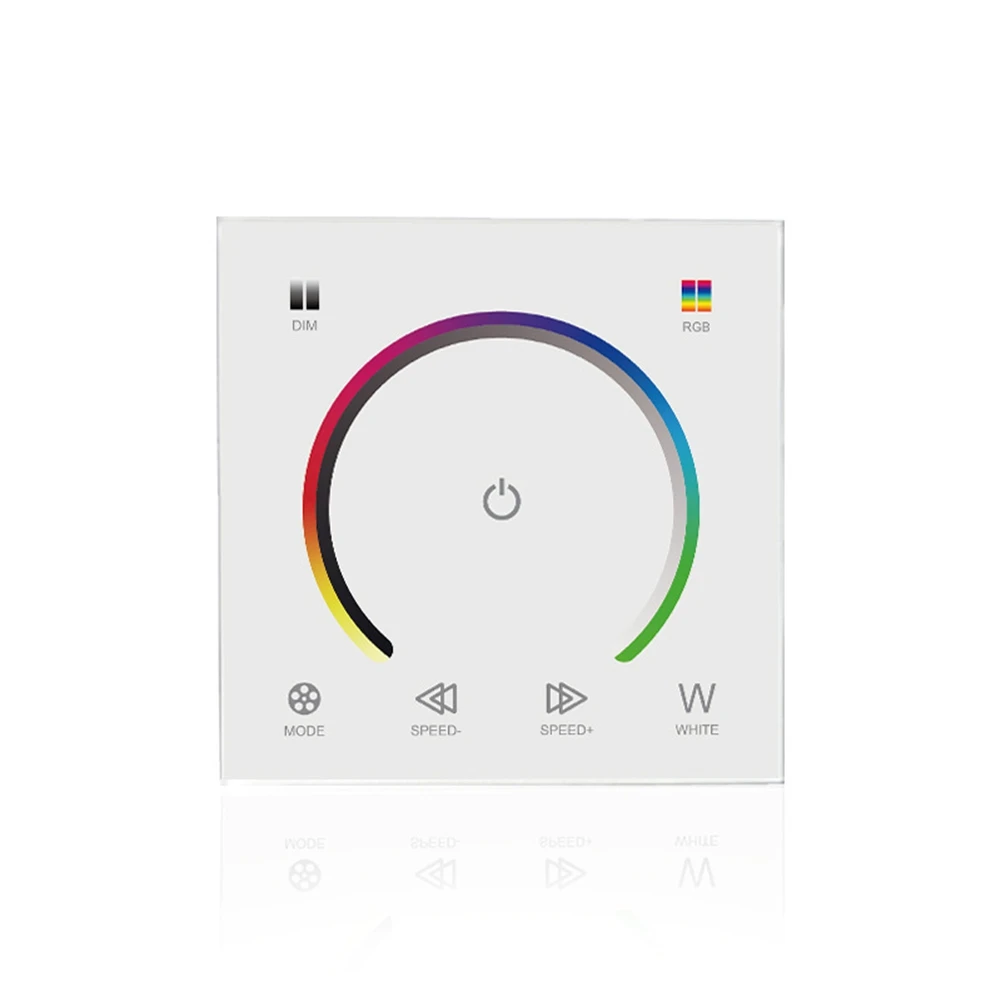 86 Sty Touch Panel Switch DC12V 24V Controller Light Dimmer Single Color/CT/RGB/RGBW LED Strip Wall Switch(MB08)