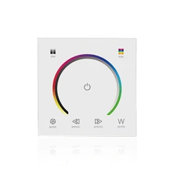 86 Sty Touch Panel Switch DC12V 24V Controller Light Dimmer Single Color/CT/RGB/RGBW LED Strip Wall Switch(MB08)