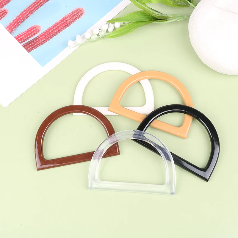 1pcs Resin Bag Handle D-Shaped Bag Handle Resin Ring Bag Handles Replacement Purse Luggage Handcrafted Accessories