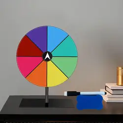 Tabletop Prize Turntable Set Erasable Pen Eraser Set Lucky Draw Roulette Wheel for Party Favors Gatherings Carnival Tradeshow