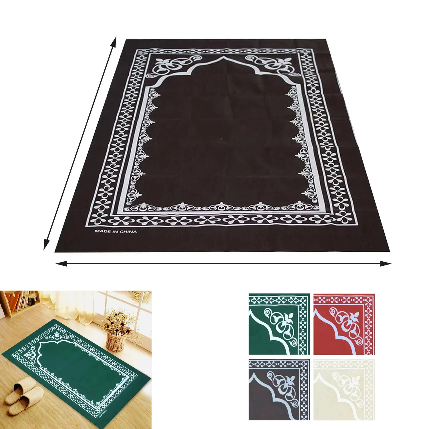 

Prayer Carpet Area Carpet for Boy Bedroom Living Room Flannel Decoration Washable Polyester Anti Slip Floor Mat Sofa Decor Rug