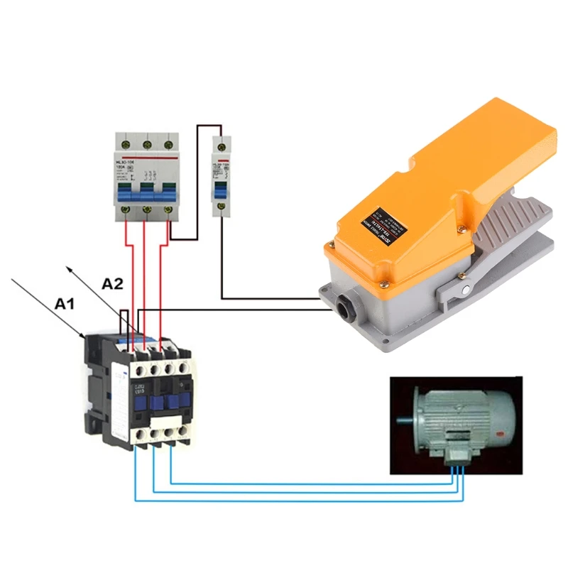 380V 15A Nặng Chân Công Tắc SPDT Không NC Điện Bàn Đạp Nhất Thời Đạp Chân Công Tắc Với Chân Bảo Vệ Nhôm ốp Lưng LT-4
