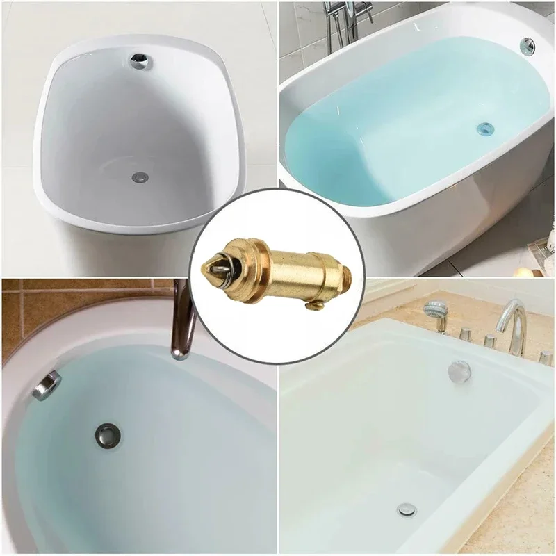1pc/2pcs Brass Universal Spring Loaded Easy Jump Up Bathroom Sink Basin Drain Plug Bounce Valve  Shower Accessories