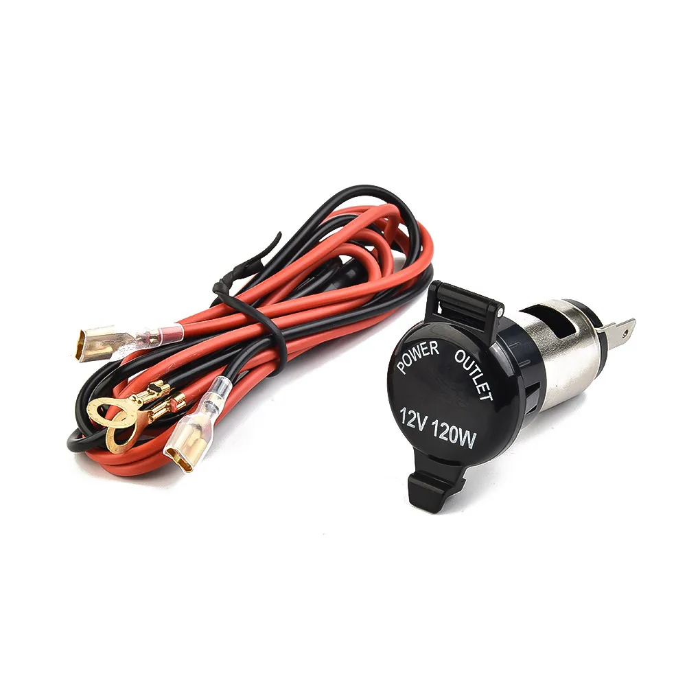 12V USB Car -Cigarette -Lighter Socket Waterproof Socket Charger Power Adapter Cable Fuse -Plug Power Outlet Adapter  ﻿