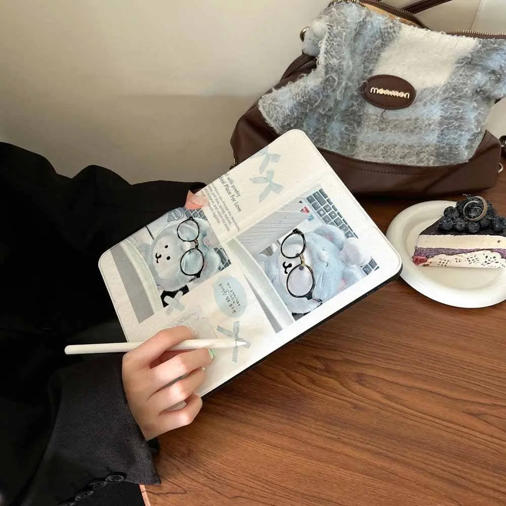Kawaii Panda Mi Sticker Mirror For iPad 11th A16 10 9 8 7 5 Pro 13 11 M5 M4 M3 M2 12.9'' Air  4 3 2 1 Mini 7 6 Cover