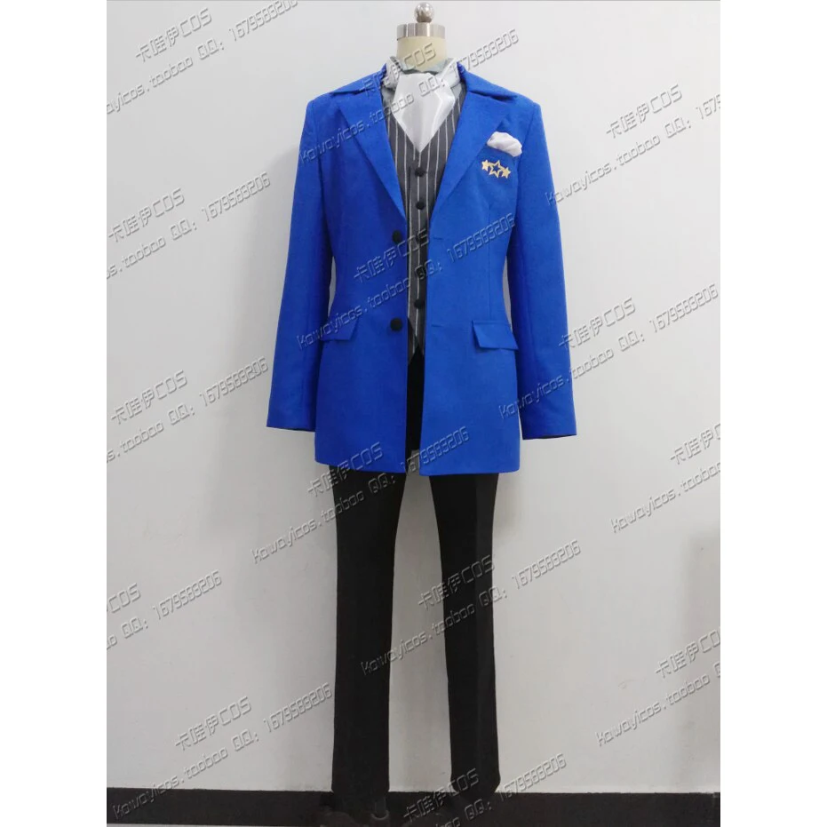 

Anime THE IDOLM@STER SideM Kaoru Sakuraba Cosplay Costumes Men Women Coat Vest Shirt Pants Outfits Halloween Carnival Party Suit