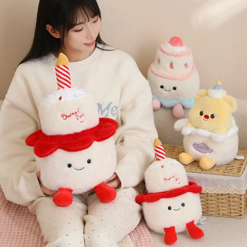 New Cartoon Stuffed Toy Expression Food Bread Cookie Series Breakfast Doll Fun Decoration Pillow Baby Comfort Doll Xmas Gifts