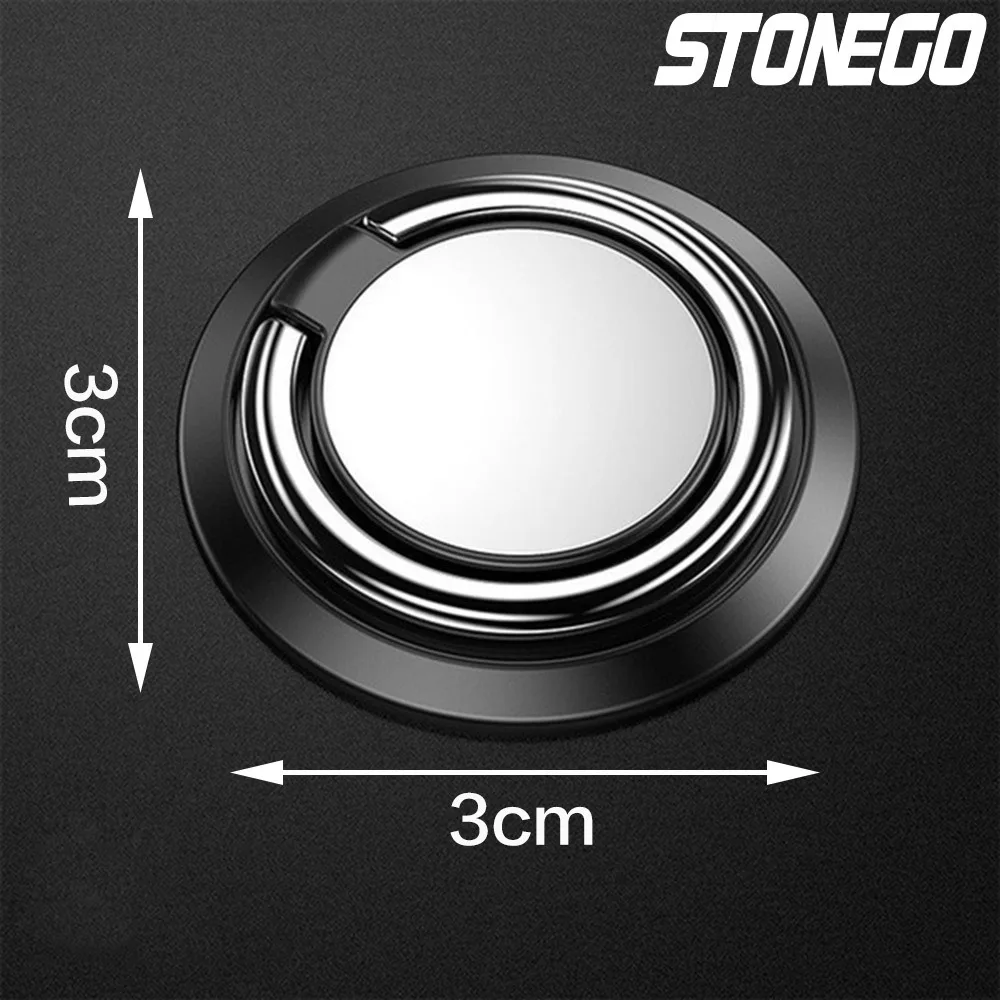 STONEGO-Anillo de Metal Universal para teléfono móvil, soporte magnético para coche, 1 unidad/2 piezas