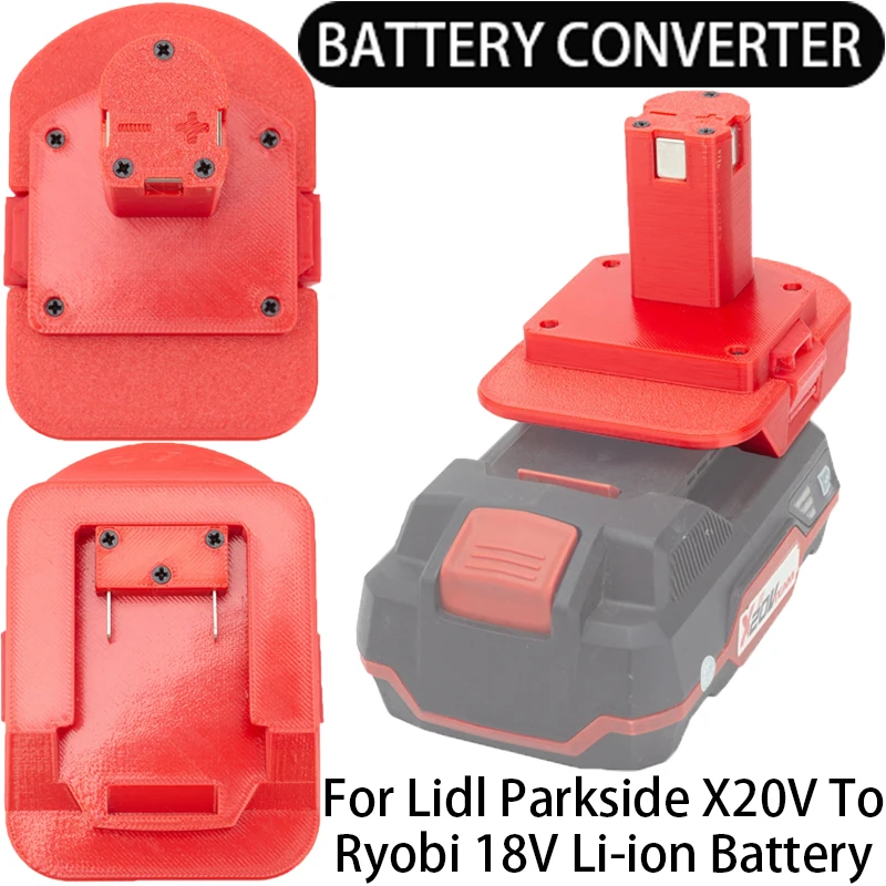 Battery Adapter for Ryobi ONE+ 18V Li-Ion Tools Converter to LIdl Parkside X20V Li-Ion Battery Adapter Power Tool Accessories