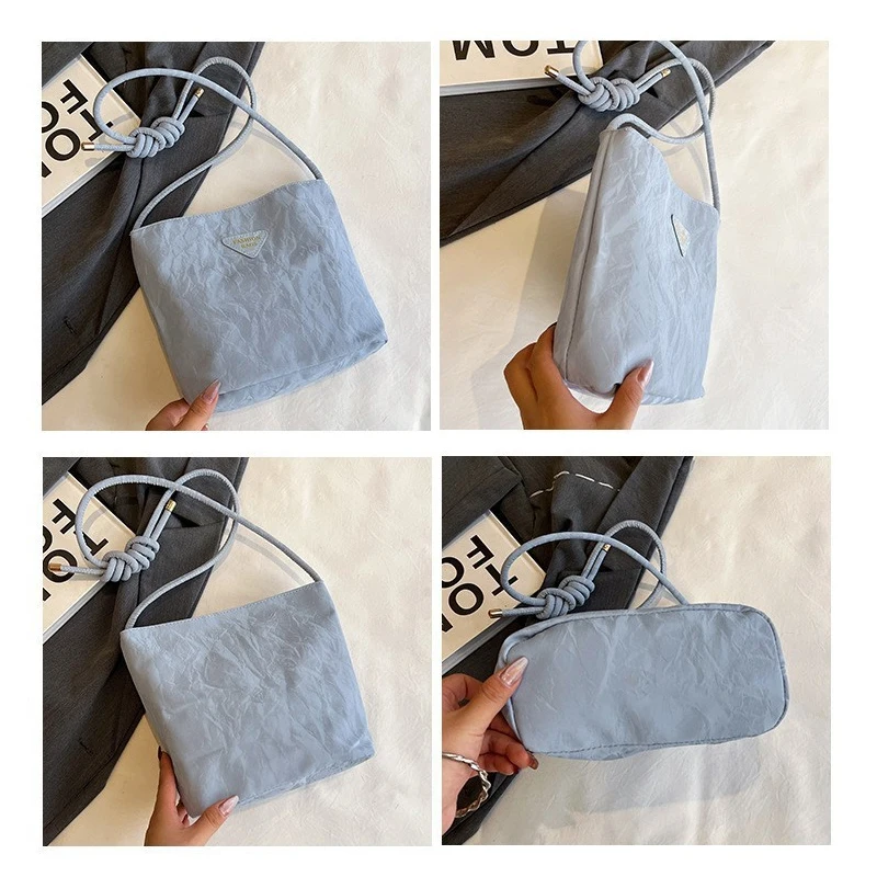 حقيبة كتف نسائية عصرية، بسيطة، بلون سادة، عالية الجودة، فنية، عصرية، كاجوال ومتعددة الاستخدامات. #5