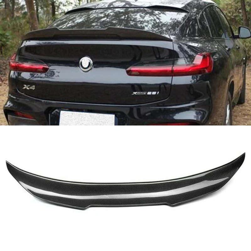 For PSM Style Real Carbon Fiber Spoiler Accessories NEW BMW X4 G02 Car Trunk Rear Lip Tail Wing Body Kit Refit 2019-2022 Year