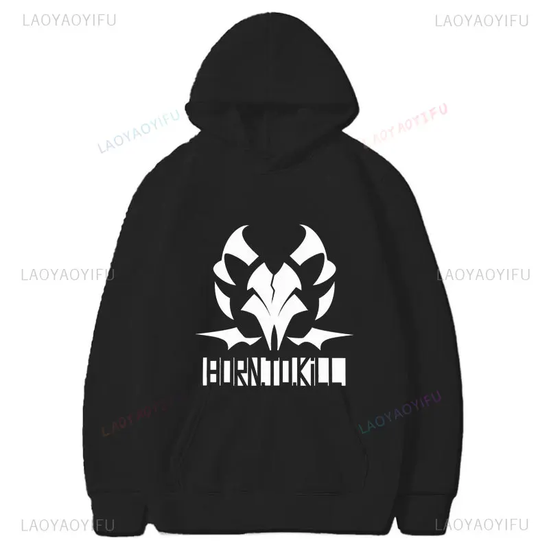 Mannen Vrouwen Anime Onikata Kayoko Blauw Archief Geboren Om Te Doden Hoodies Sweatshirts Cosplay Manga Esthetische Unisex Lange Mouw Kleding