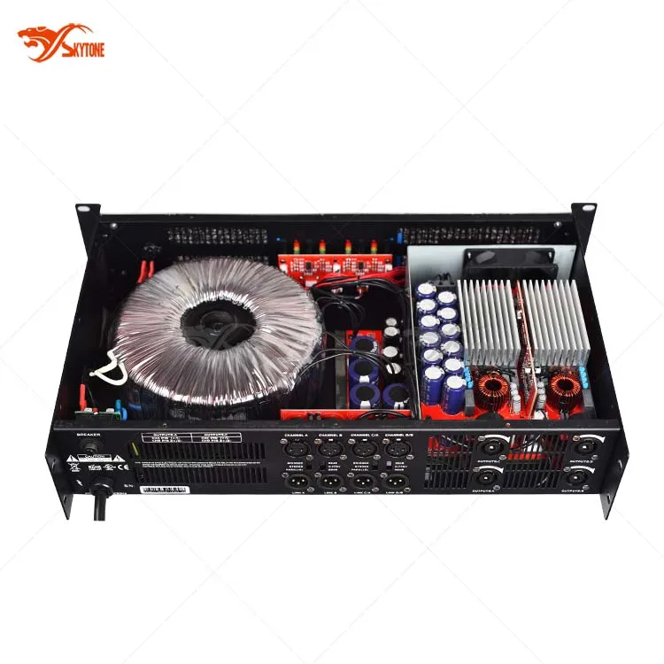 DF4600 Professional 2u Audio Amplifier 4X600w Power Amp Outdoor Professional Power Amplifier