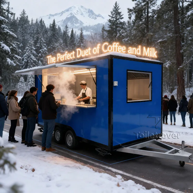 Matcha-Straßenfutterwagen für den Außenbereich, mobile Schiebewagen, Eis, Waffel, Krepp, Dessert, Pfannkuchen, Donut, Lebensmittel, LKWs und Lebensmittelanhänger