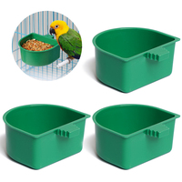 6 Pcs Plastic Pet Parrot Bird Cage Food Boxes Trough Pigeons Bird Cage Sand Cup Feeding Holder Bird Feeder Aviary Water Bowl