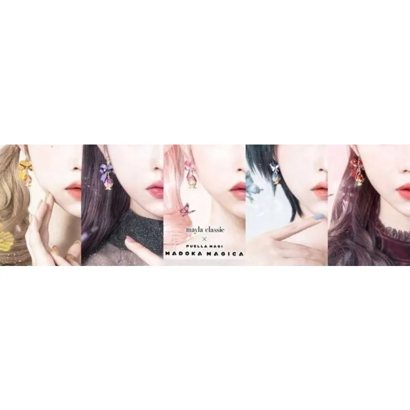 Mayla Puella Magi Madoka Magica Akemi Homura Tomoe Mami Sakura Kyouko Ear Clips Fashion Trendy Jewelry Animation Derivatives