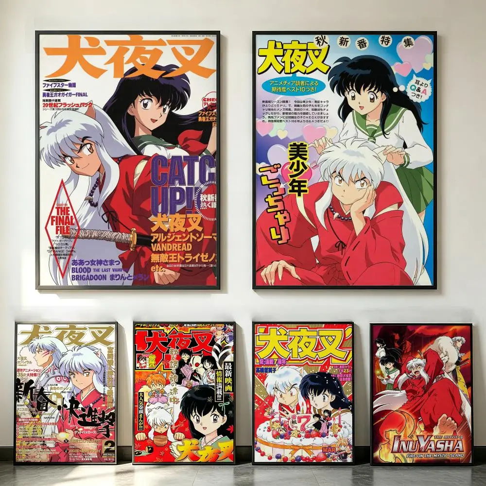 anime Inuyasha Poster Poster HD Trendy SelfAdhesive Wall Art Print For Living Room Bedroom Dorm Office Home Gift