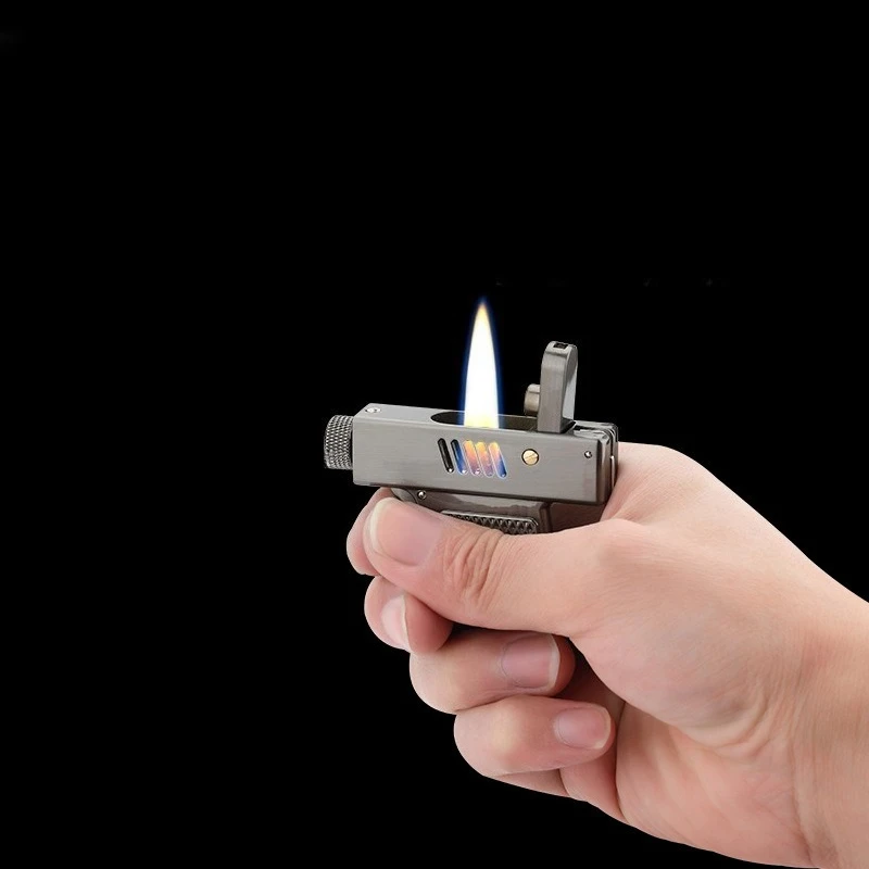 New Multifunctional Retro Classic Mini Lighter with Metal Strap and Automatic Pop-up Mechanism One Click Ignition Mini Lighter