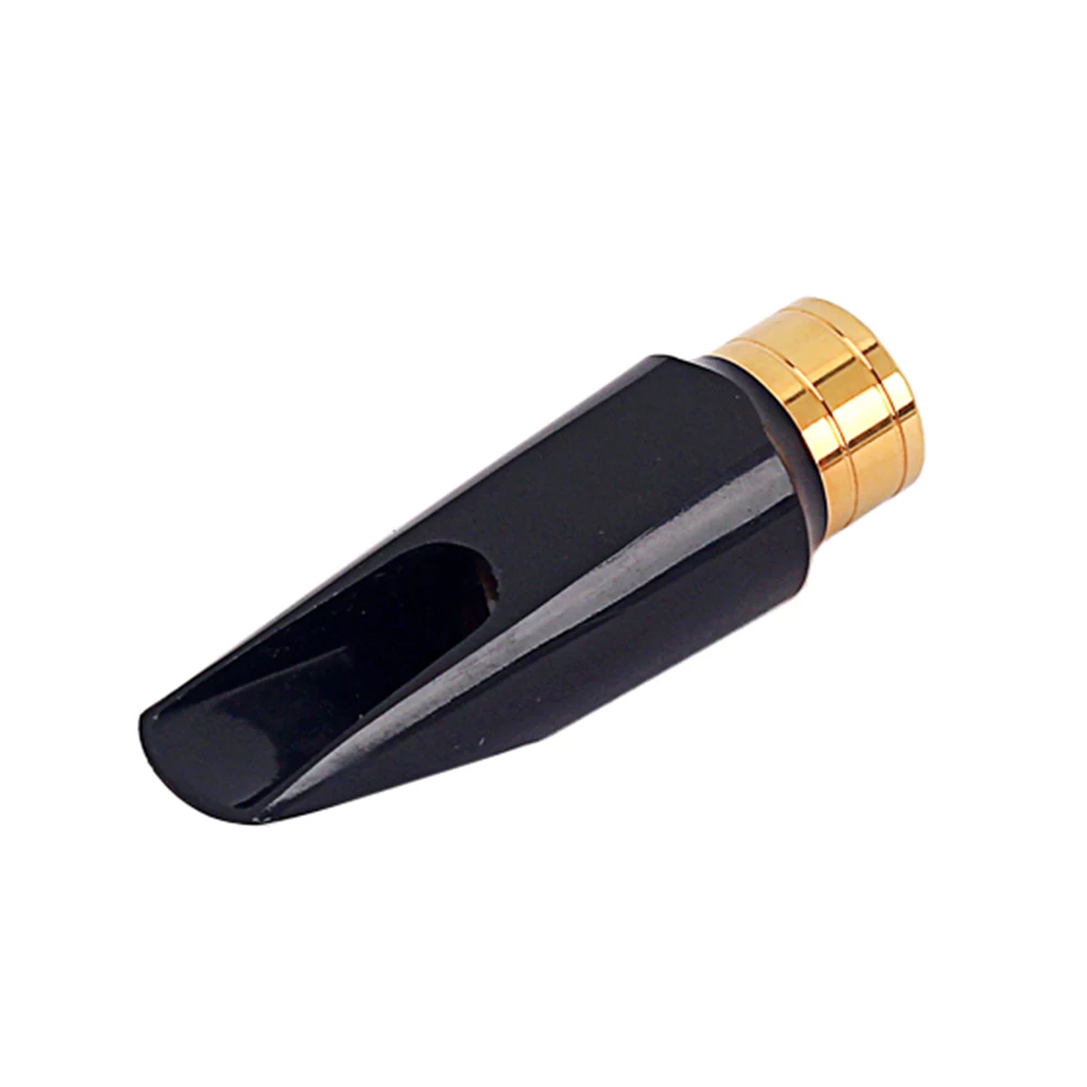 

Copper Ring Whistle Saxophone Mouthpiece Trustworthy Rich Sound Alto for Replacement Black