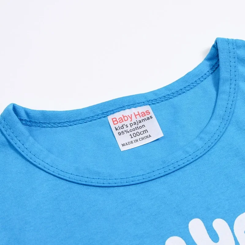 เสื้อยืดพิมพ์ลายบลูอี้สำหรับเด็กผู้ชาย เสื้อยืดแฟชั่นเรียบง่าย กางเกงขาสั้น ชุดใหม่ เสื้อแทรคสูท เสื้อแขนสั้น กางเกงขาสั้นสำหรับเด็ก