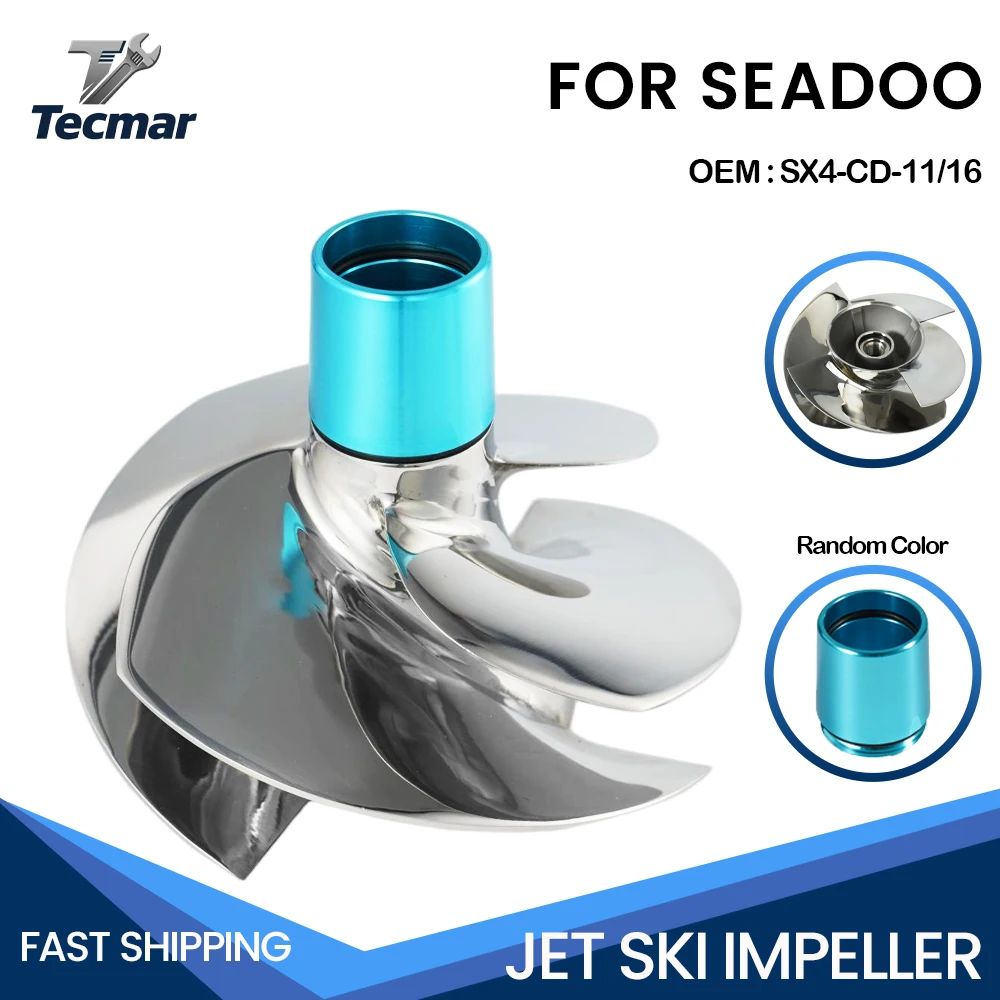 

Jet Ski Impeller Replaced Seadoo SX4-CD-11/16 RXP-X 300 GTR 230 GTX-230 4-Blade Polished 161MM Diameter