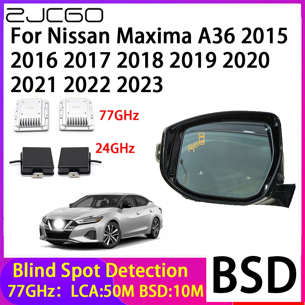 ZJCGO Car Blind Spot Detection BSD Mirror Rear Radar Detection System for Nissan Maxima A36 2015~2023