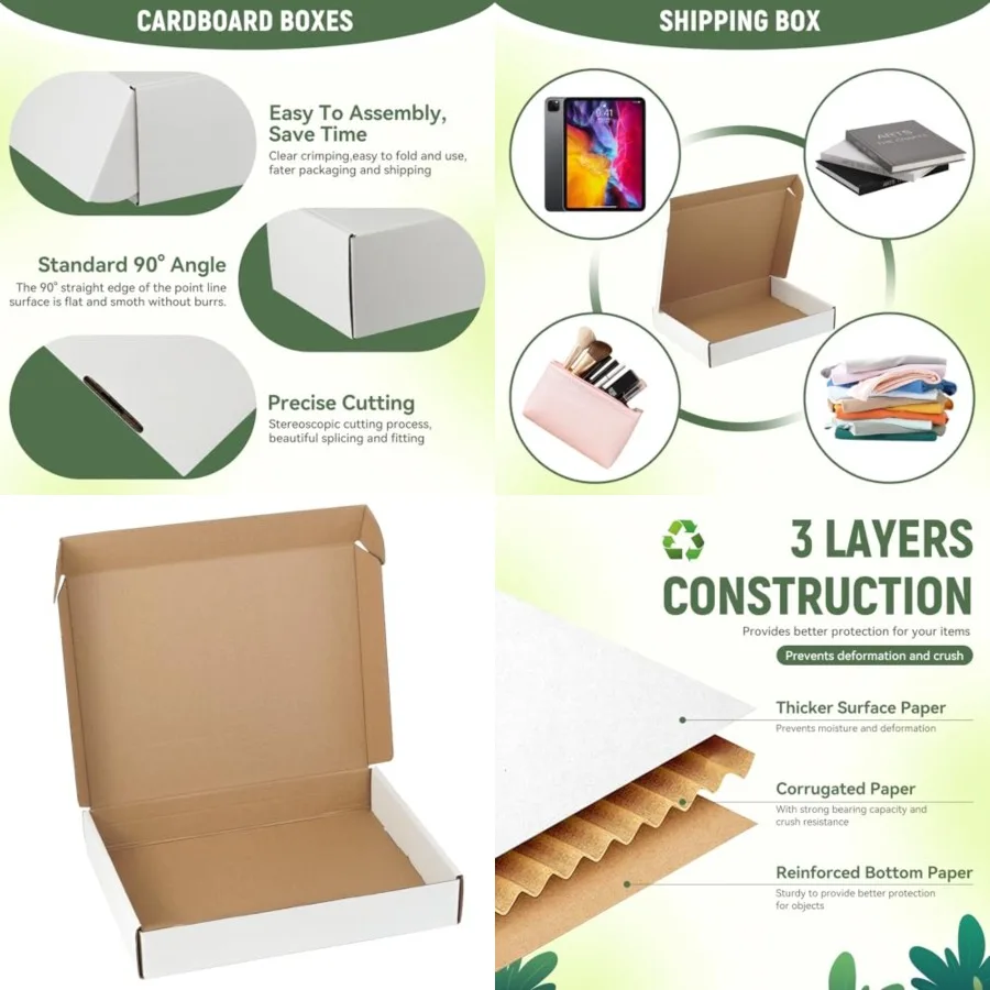 

Shipping Boxes Set of, Corrugated Cardboard Box Literature Mailer
