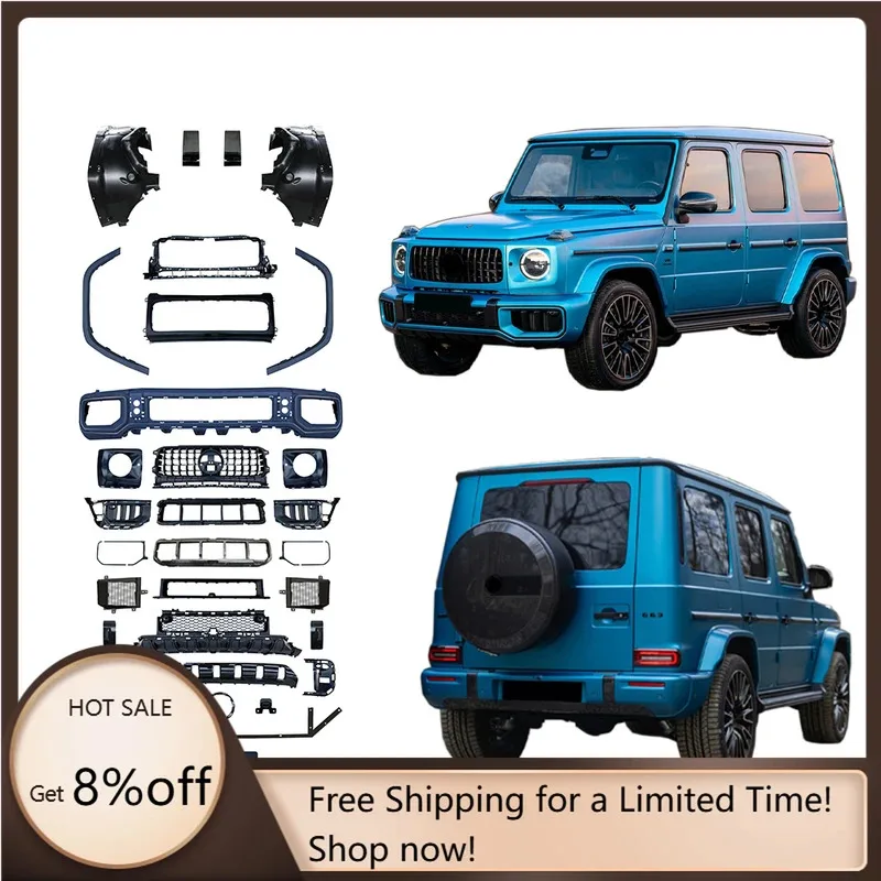 

STLF2025 New G Class G450D G500W465toW465G63 1V1 Body Kit PP Full Set Upgrade Facelift Body Set Front Bumper Grille Over Fenders