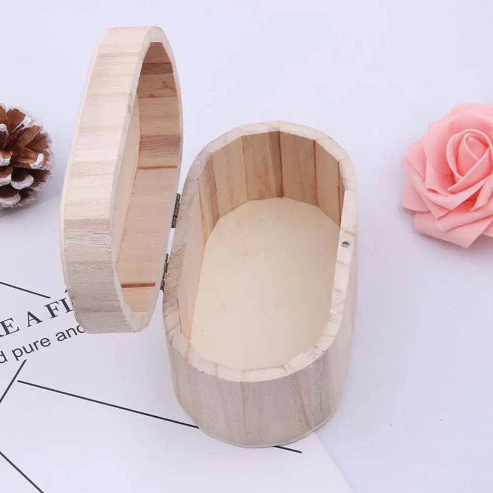 

Thicken Wooden Oval Case Diy Graffiti Storage Box For Pen Jewelry Crafts Eco-Friendlyunfinished Durable Handicraft