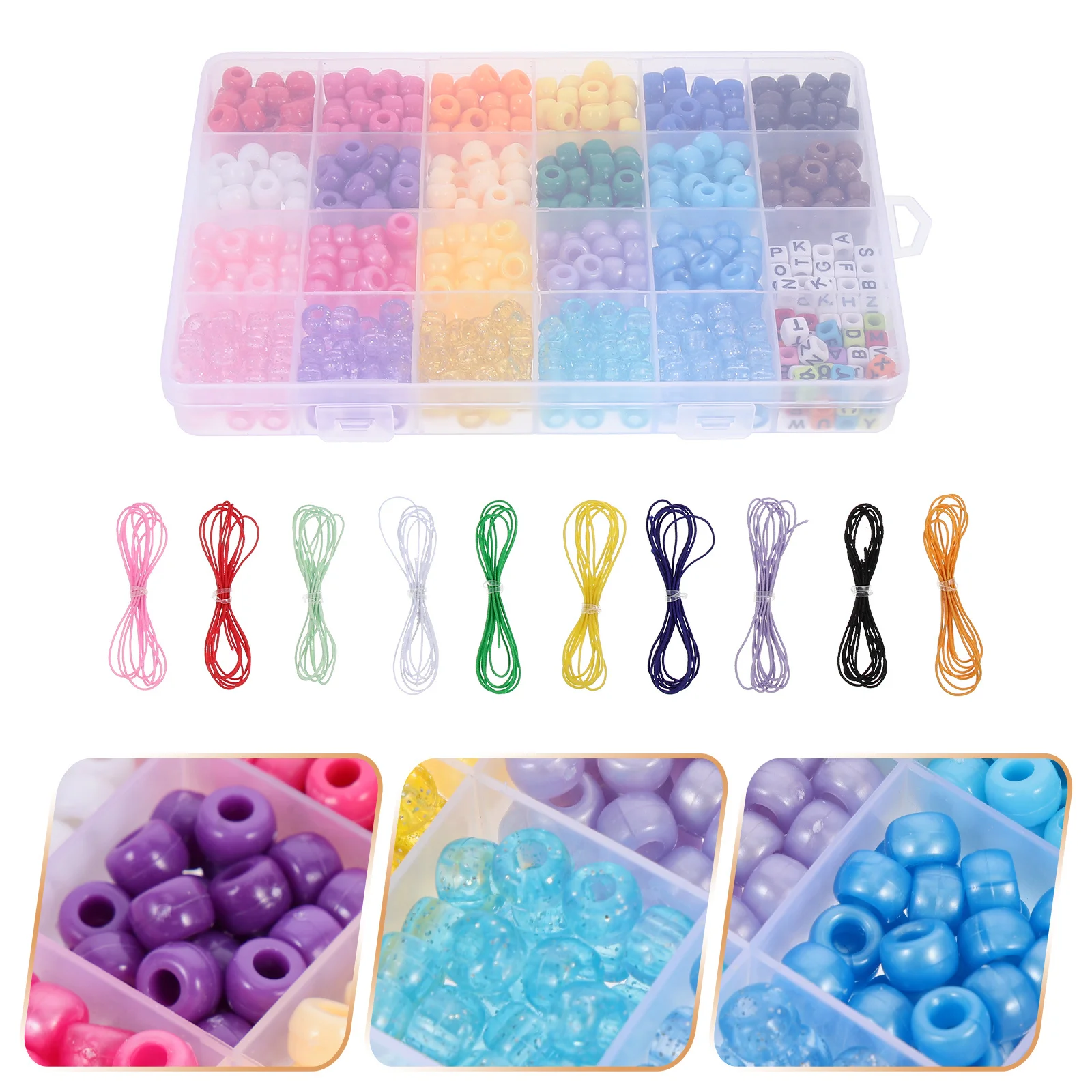 

1 set Acrylic Bead Set Premium Plastic Loose Beads For Diy Jewelry Making Crafts Bracelet Necklace Pendant Decor Beads Kit