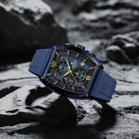 NAVIFORCE 6101 Classic Luxury Men's Quartz Watch Night Light Waterproof Silicone Strap Fashion Watches for Man relojes hombres