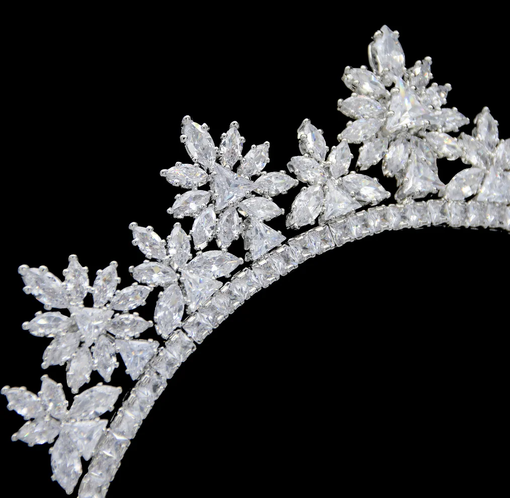 Luxury Bride Crown For Wedding Hair Jewelry Headpieces Crystal Bridal Tiaras Crowns For Quinceanera Women Girl Prom Headdress