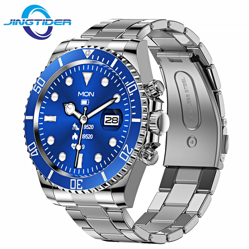 

AW12 Luxury Style Smart Watch Men LED Noctilucent Business Rotatable Bezel Bluetooth Call Smartwatch 1.3 inch IPS Round Screen