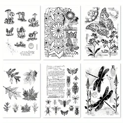 1pc Plants and Animals Clear Silicone Stamp for Card Making DIY Scrapbooking Diary Decoration Crafts Ledger Script Clear Stamps