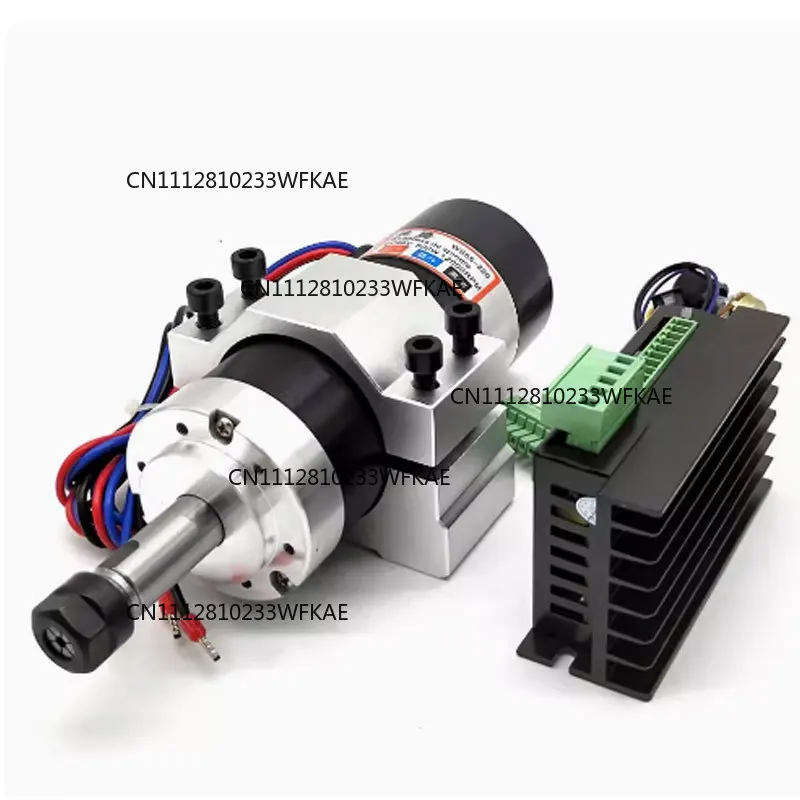 CNC Spindle 500w Brushless DC Spindle Motor Power Supply Driver 55MM Clamp Bracket ER16/ER11 Collet Chuck