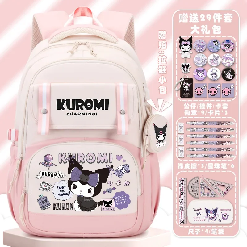 Sanrio Clow M New Student Schoolbag Cartoon Cute Children Casual Campus Spine Protection Large Capacity Lightweight Schoolbag