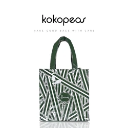 Bolsa de ombro listrada verde para mulheres, bolsa de compras reutilizável, compradora chique de luxo, bolsa casual para trabalho