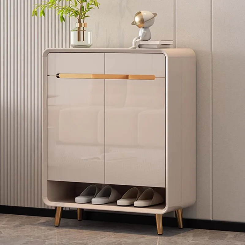 

Nordic Organizer Shoe Cabinet Display Mobile Living Room Storage Designer Slippers Shoe Shelf Vertical Muebles Home Furniture