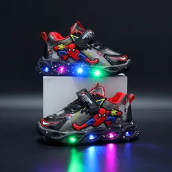 Spiderman Light Up Casual Shoes Baby Shoes for Kids Girls Kid Sneakers Toddler Shoe Child Children's Sneakers